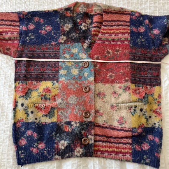 Patchwork Colorful Cottagecore Cardigan - One Size - Picture 6 of 7